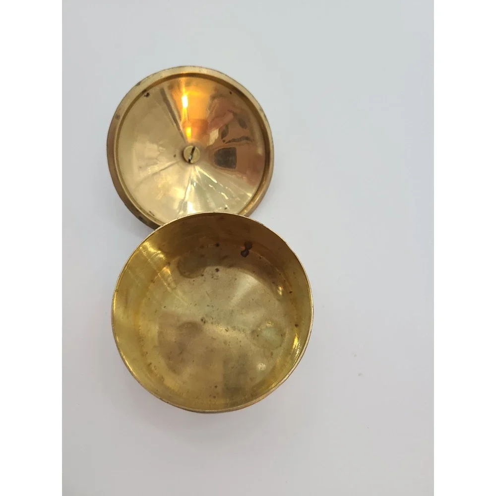 Vintage Brass and Mother-of-pearl Elephant Trinket box.
